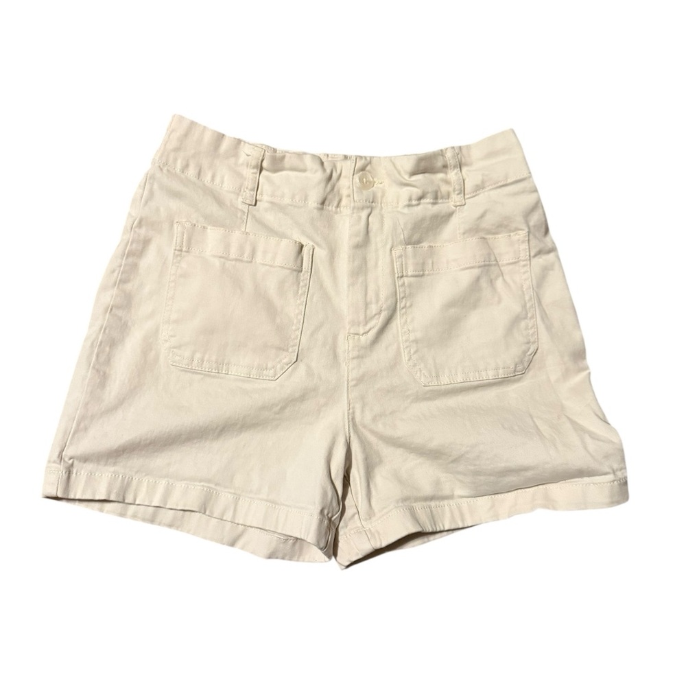 Bagatelle Cream High Waist Women Shorts